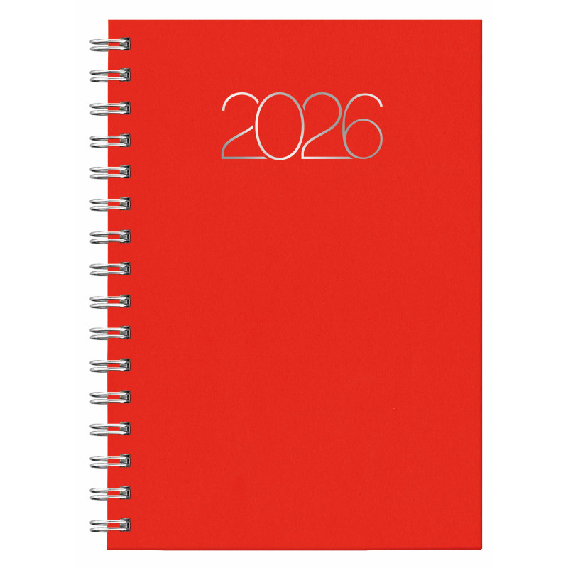 D08-Dietario Base Wire'o 58-Premium B31-Rojo
