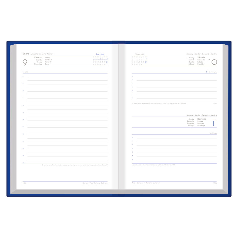 D12-Agenda Dia - 8Q-Loreto Supple - A76-Negro