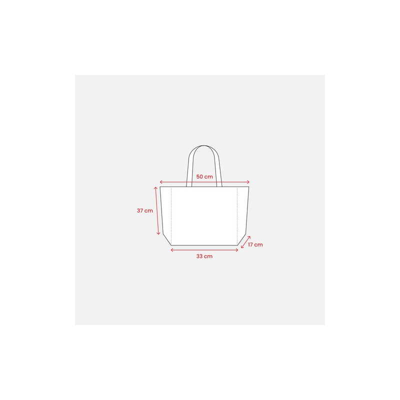 Bolsa con fuelle de algodón reciclado, 280