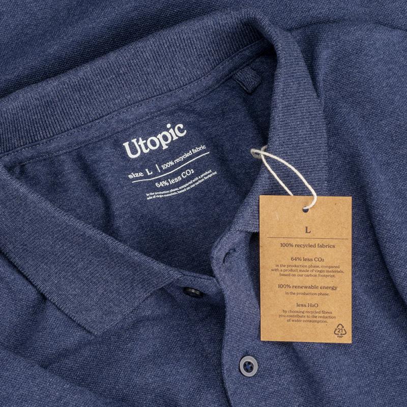 Polo de piqué de algodón reciclado (tallas xs a xxl)