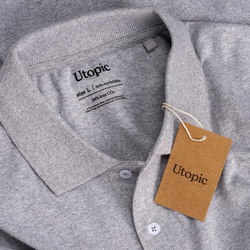 Polo de piqué de algodón reciclado (tallas xs a xxl)