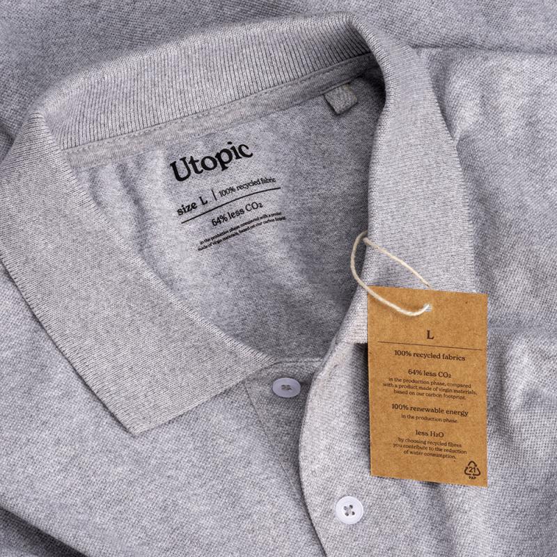 Polo de piqué de algodón reciclado (tallas xs a xxl)