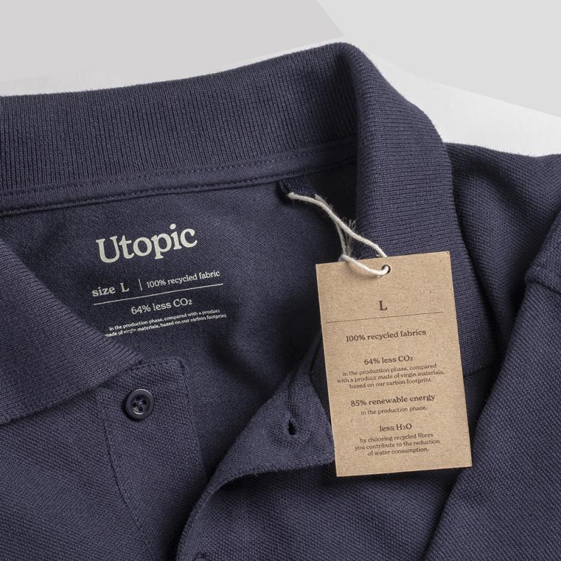 Polo de piqué de algodón reciclado (tallas xs a xxl)