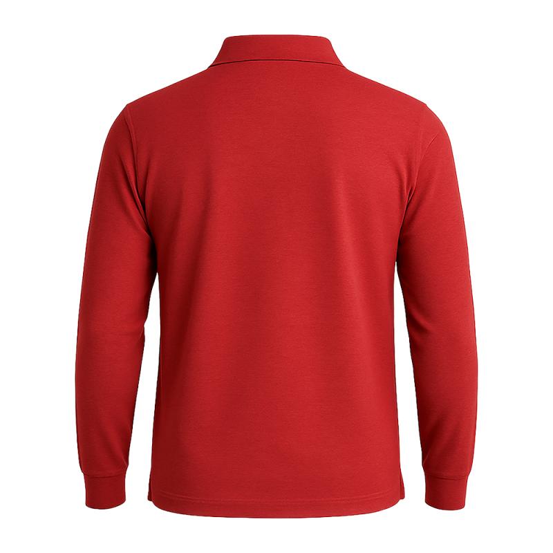 Polo piqué de algodón con manga larga.