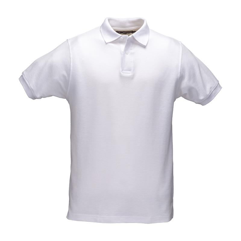 Polo piqué de algodón para hombre con manga corta.