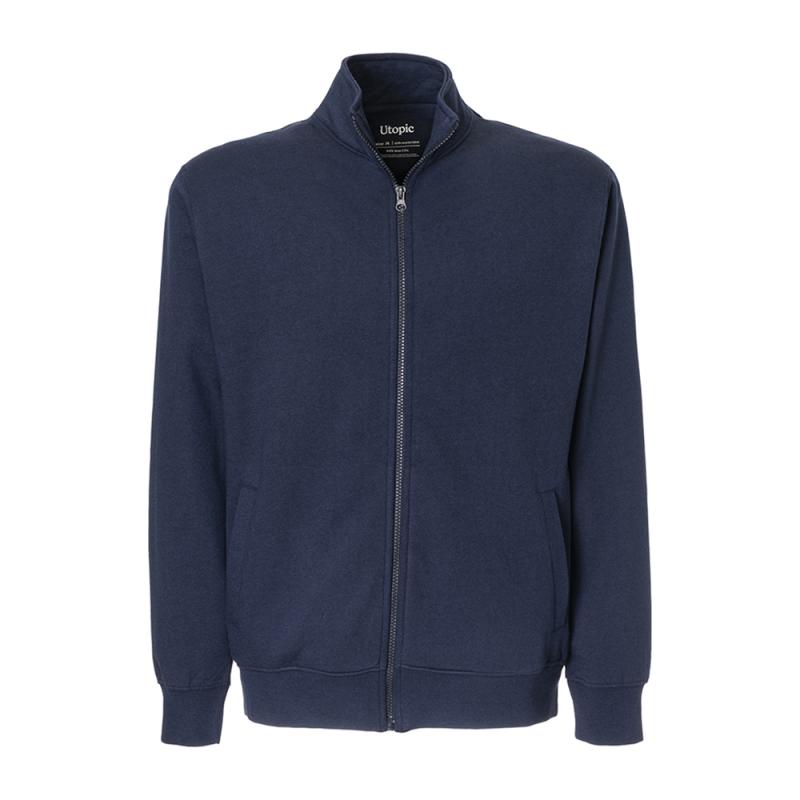 Sudadera unisex con cremallera en tejido 100% regenerado de 280 g/m2