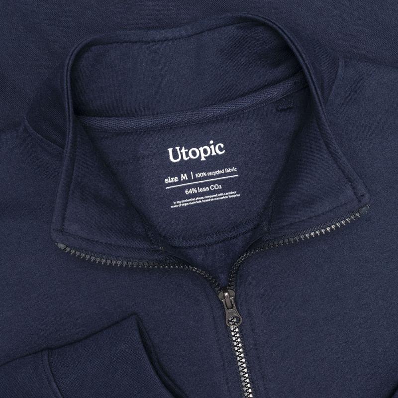 Sudadera unisex con cremallera en tejido 100% regenerado de 280 g/m2