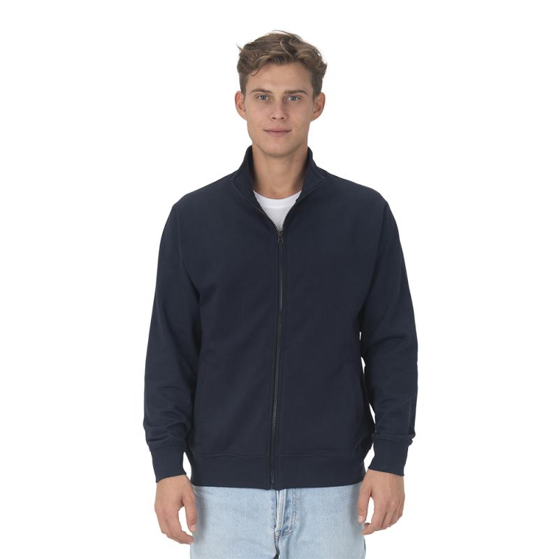 Sudadera unisex con cremallera en tejido 100% regenerado de 280 g/m2