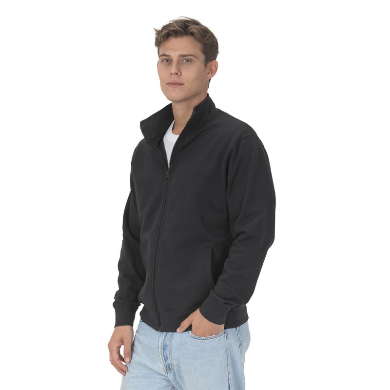 Sudadera unisex con cremallera en tejido 100% regenerado de 280 g/m2