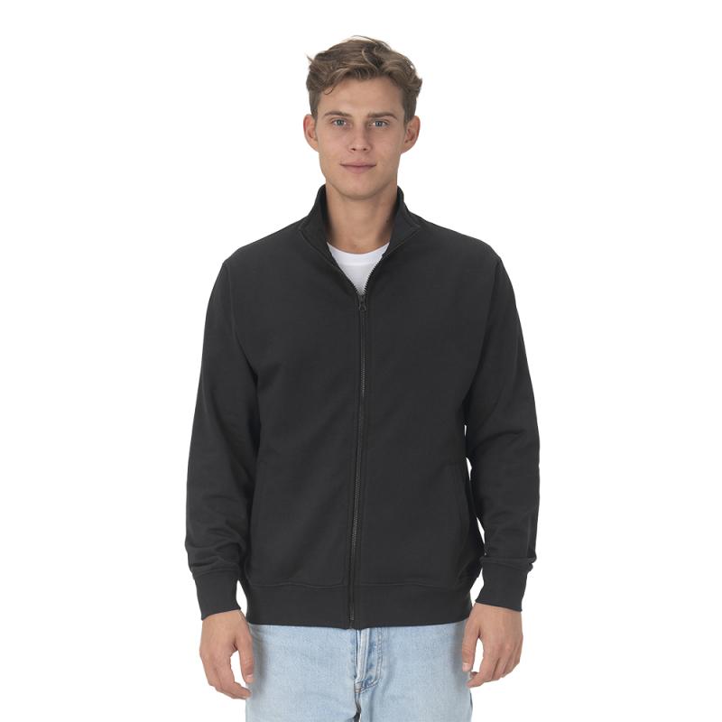 Sudadera unisex con cremallera en tejido 100% regenerado de 280 g/m2