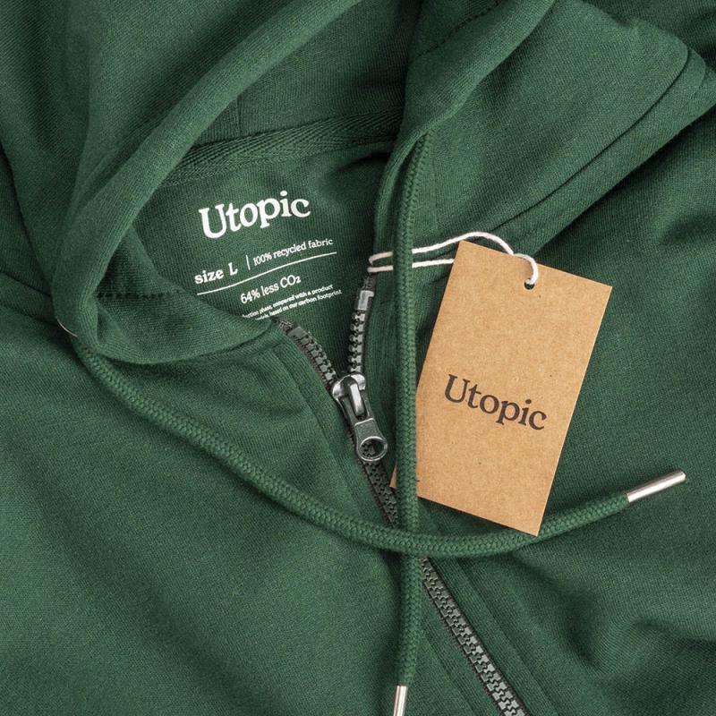 Tejido 100% regenerado. Sudadera unisex con capucha