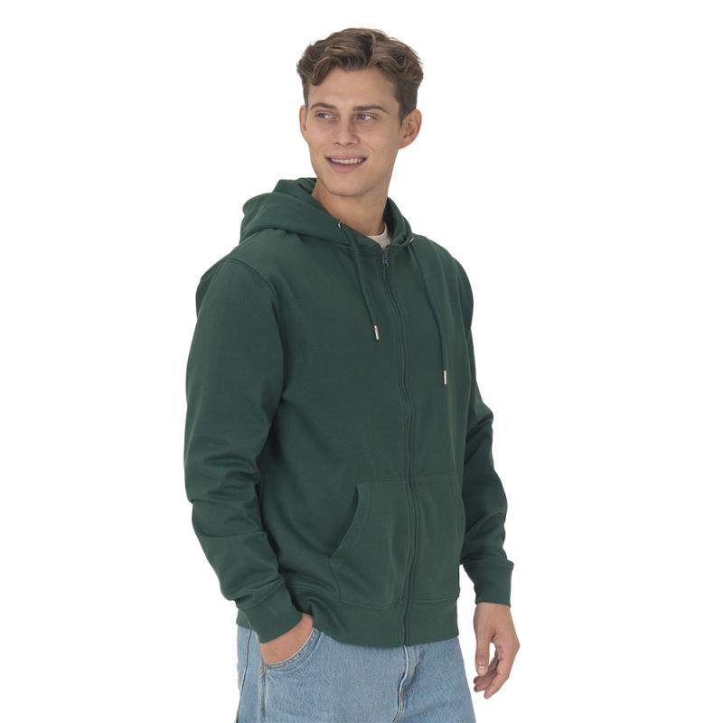 Tejido 100% regenerado. Sudadera unisex con capucha