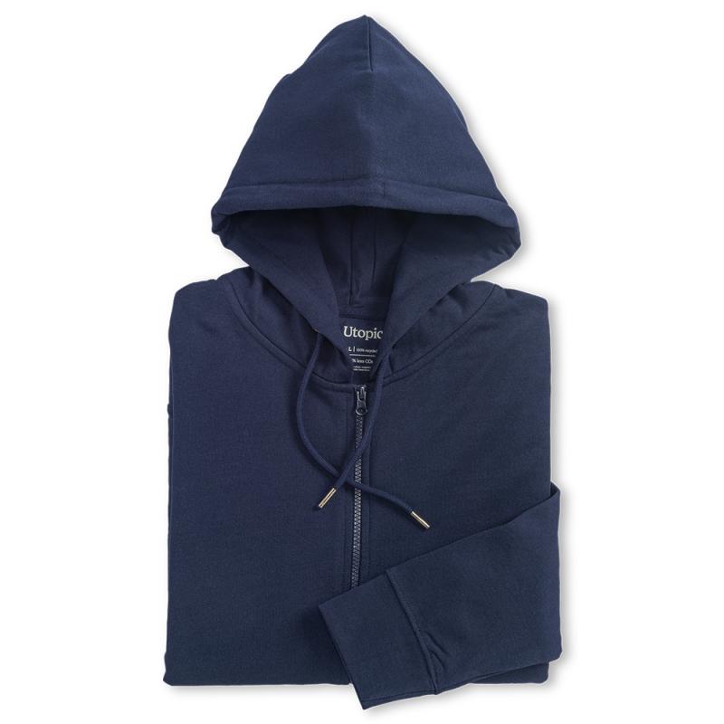 Tejido 100% regenerado. Sudadera unisex con capucha