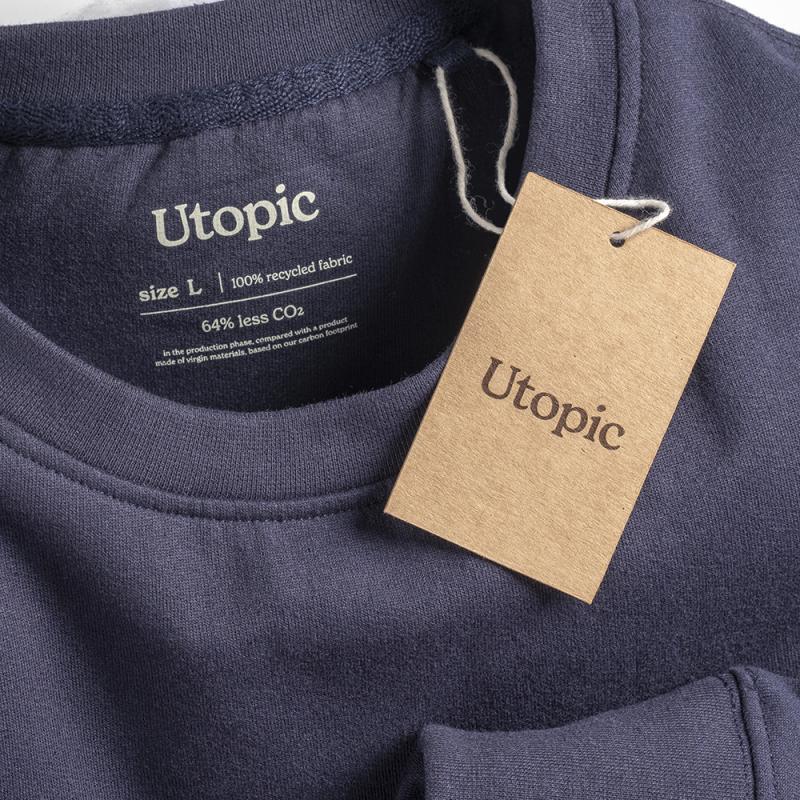 Sudadera cuello redondo algodón reciclado (tallas xs a xxl)