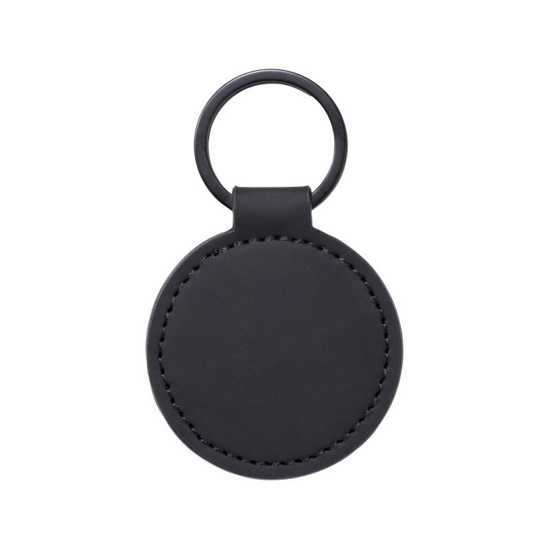 Llavero redondo de PU suave. Con anilla metálica