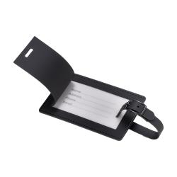 Etiqueta de equipaje de PU blando. Con tarjeta interior para nombre y datos de contacto