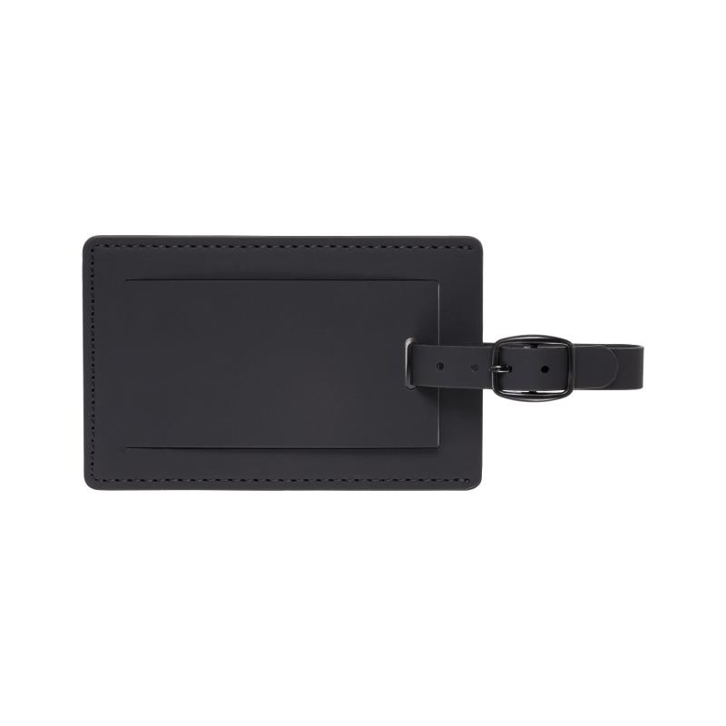 Etiqueta de equipaje de PU blando. Con tarjeta interior para nombre y datos de contacto