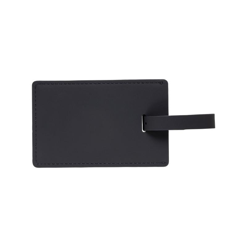 Etiqueta de equipaje de PU blando. Con tarjeta interior para nombre y datos de contacto