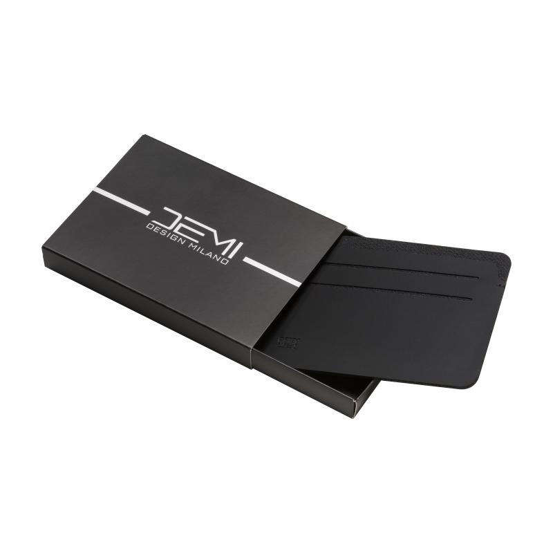 Tarjetero RFID de PU suave. Con seis compartimentos para tarjetas y logotipo RFID