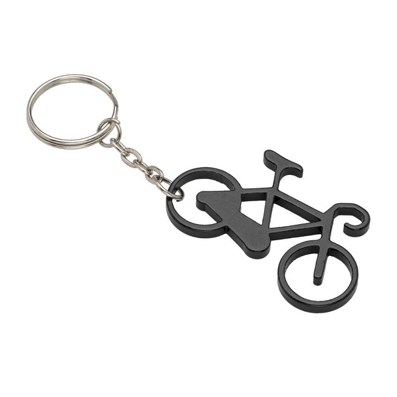 Llavero de bicicleta de aluminio con abrebotellas