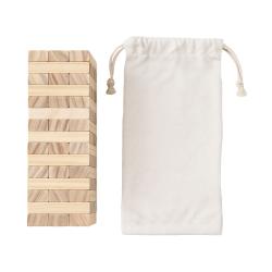 Torre reversible de madera, 54 bloques, con bolsa de algodón