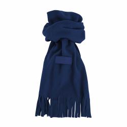 Bufanda de forro polar. Con flecos. Con etiqueta para personalizacion