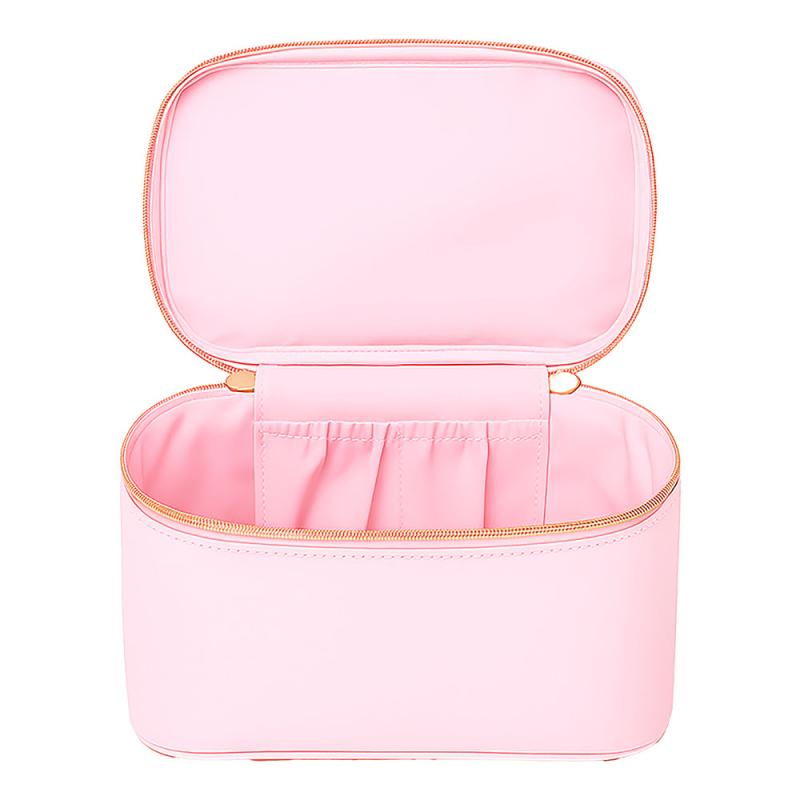 Neceser grande de piel sintética saffiano de grano fino en color pastel