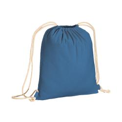 Mochila de color liso de algodón reciclado (140 g/m2). Cierre con doble cordón