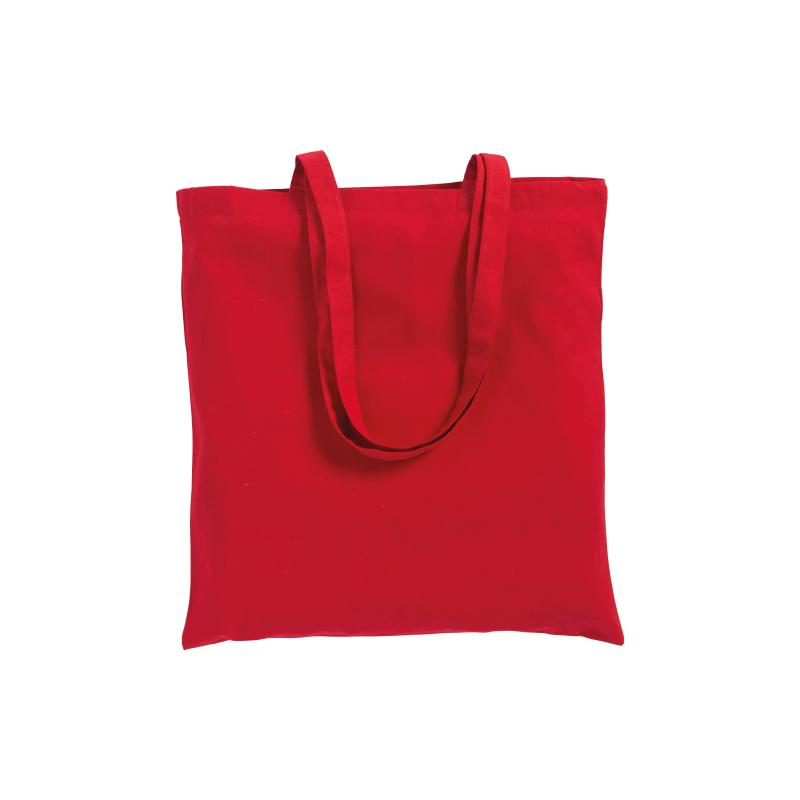 Bolsa shopper de color liso hecha de algodon reciclado de 280 g/m2