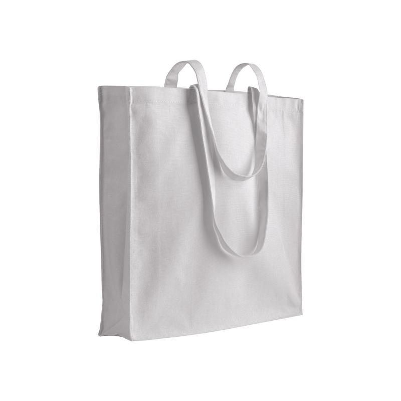 Bolsa shopper de color liso hecha de algodon reciclado de 280 g/m2