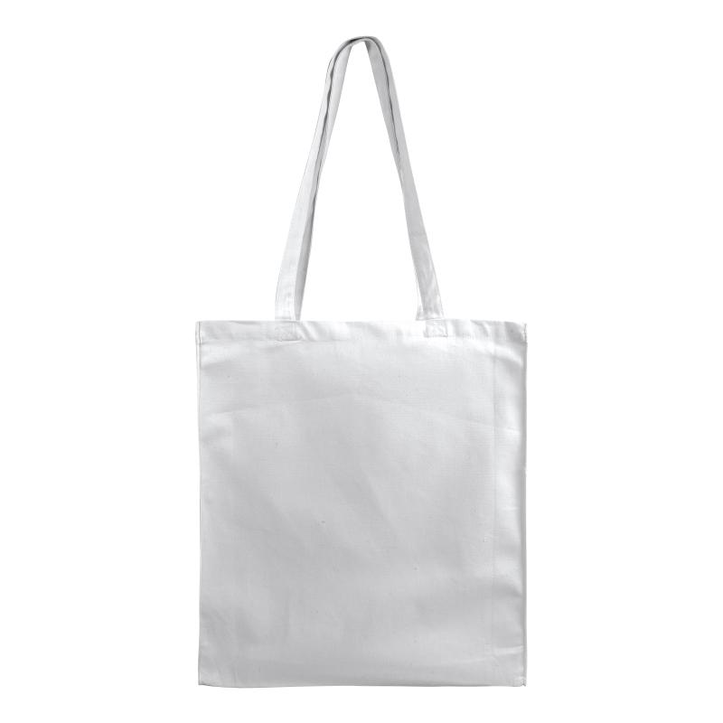 Bolsa shopper de color liso hecha de algodon reciclado de 280 g/m2
