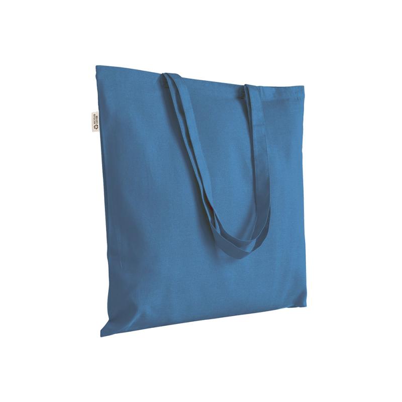 Bolsa shopper de color liso hecha de algodon reciclado de 280 g/m2
