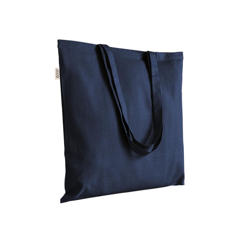 Bolsa shopper de color liso hecha de algodon reciclado de 280 g/m2