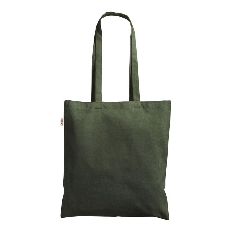 Bolsa shopper lisa de algodón reciclado de 220 g/m2