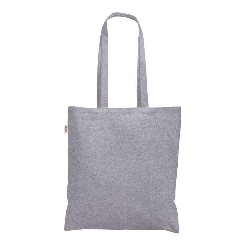 Bolsa shopper lisa de algodón reciclado de 220 g/m2