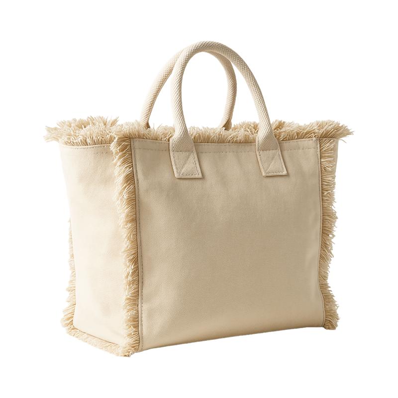 Bolsa de algodón de 450 g/m2. Equipada con cierre de cremallera y bolsillo interior