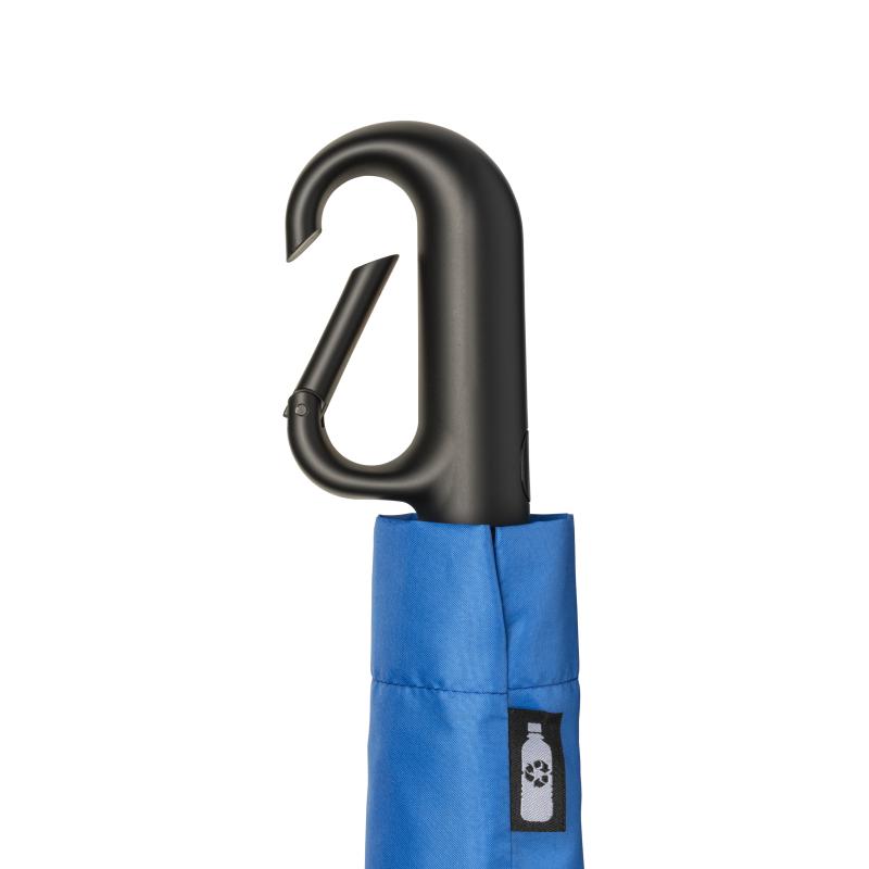 Paraguas automático R-PET con mango de mosquetón