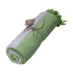 Toalla de playa de algodón reciclado de 180 g/m2 con certificado GRS