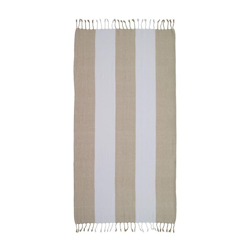 Toalla de playa de algodón reciclado de 180 g/m2 con certificado GRS