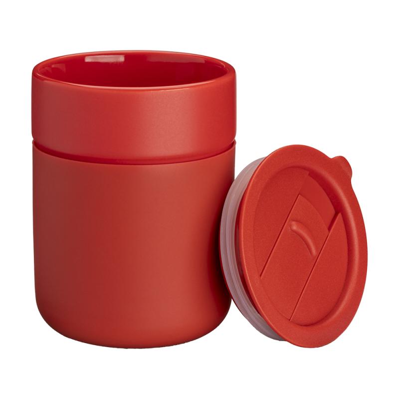 Taza de cerámica con revestimiento de silicona 300 ml