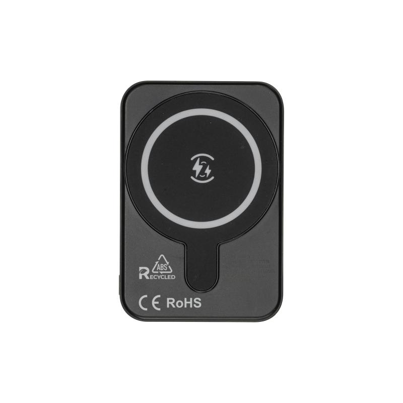 Banco de energía magnético R-ABS 5000 mAh, salida inalámbrica de 15W