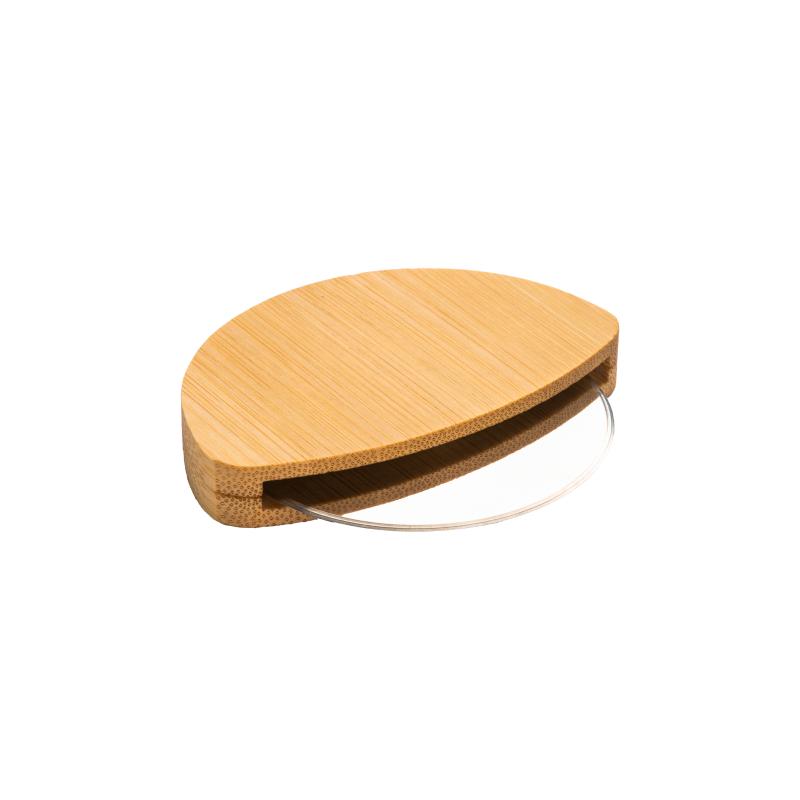 Cortador de pizza con mango de bambú y cuchilla de acero inoxidable