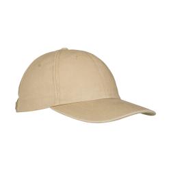 Gorra de béisbol de algodón lavado a la piedra de 260 g/m2, 6 paneles