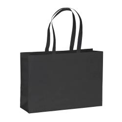 Bolsa shopper fabricada en PET reciclado de 100 g/m2 (TNT R-PET) termosellado