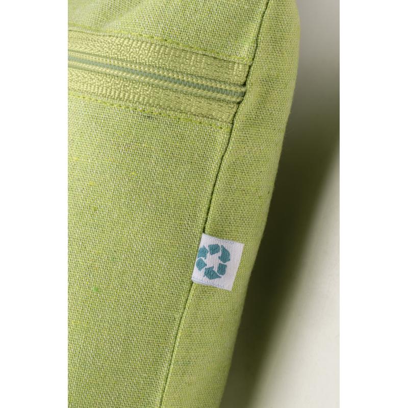 Portadocumentos de algodón reciclado de 180 g/m2 con cierre de cremallera, certificado GRS