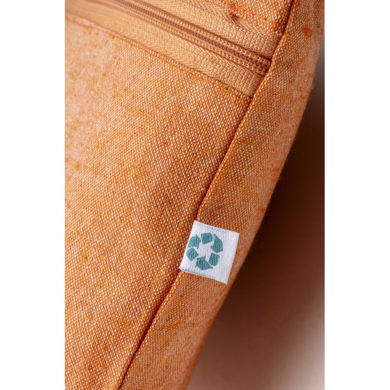 Portadocumentos de algodón reciclado de 180 g/m2 con cierre de cremallera, certificado GRS