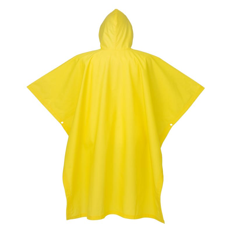 Poncho impermeable de PEVA reciclado. Embutido en bolsa de PET reciclado