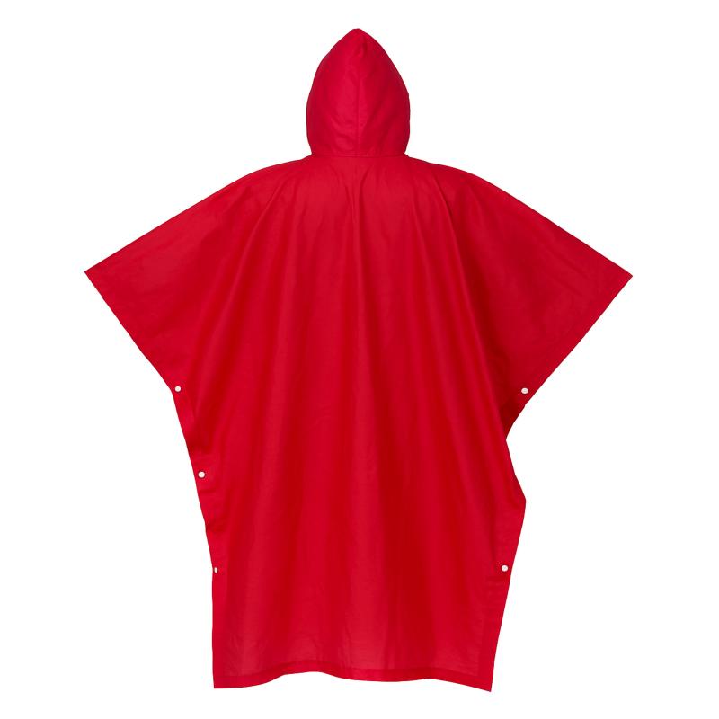 Poncho impermeable de PEVA reciclado. Embutido en bolsa de PET reciclado