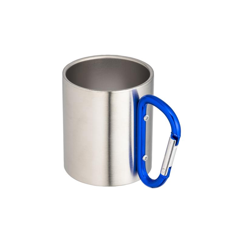 Vaso de acero con asa de mosquetón de aluminio, 200 ml