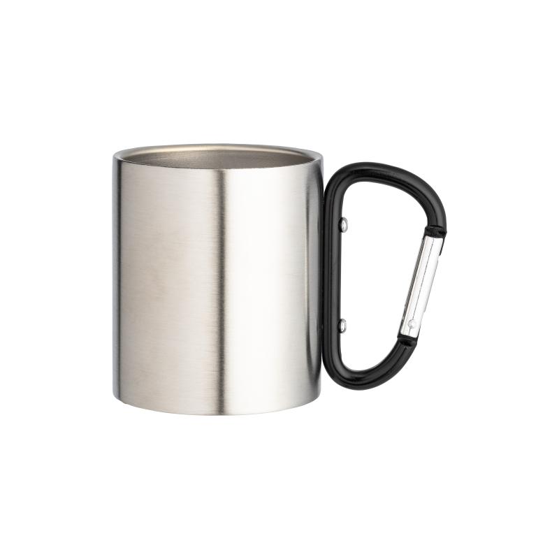 Vaso de acero con asa de mosquetón de aluminio, 200 ml